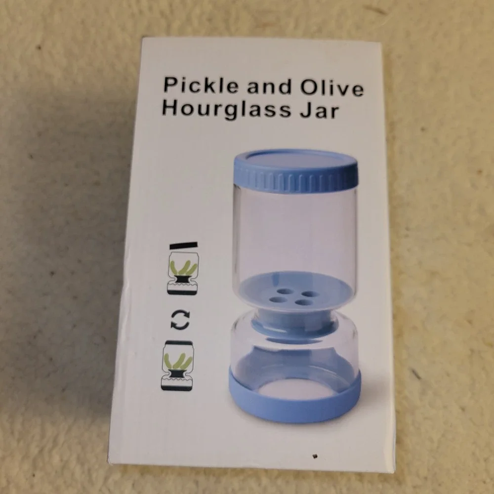 Luvan Pickle Jar with Strainer Flip, 34Oz Pickle Container, Glass Pickle‎ Juice